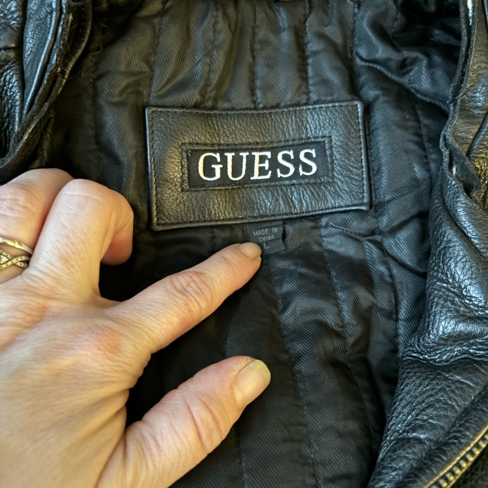 Men’s Guess leather coat
